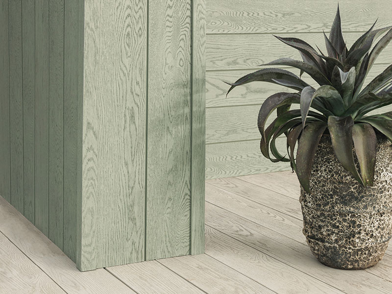 Shadow line - Sage Green sfeerfoto met een bloempot