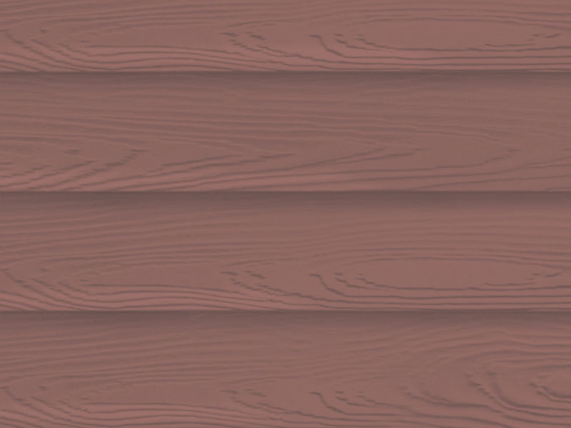 Shera gevelplank in de kleur red wood, met een warme en natuurlijke uitstraling voor gevelprojecten.