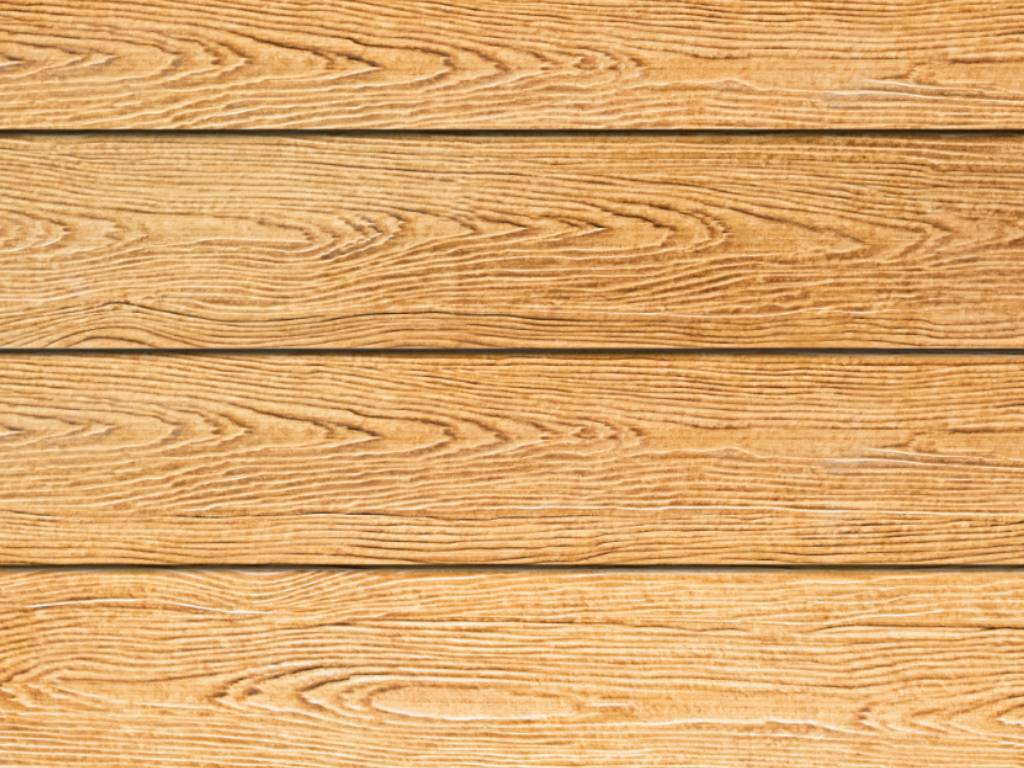Stapels Shera gevelplanken in verschillende kleuren, waaronder zand en teak, voor diverse bouwprojecten.
